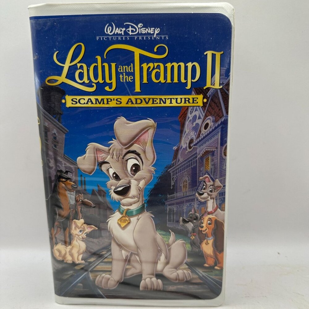 Lady And The Tramp II Scamps Adventure 2001 VHS Disney Animated Movie Clamshell